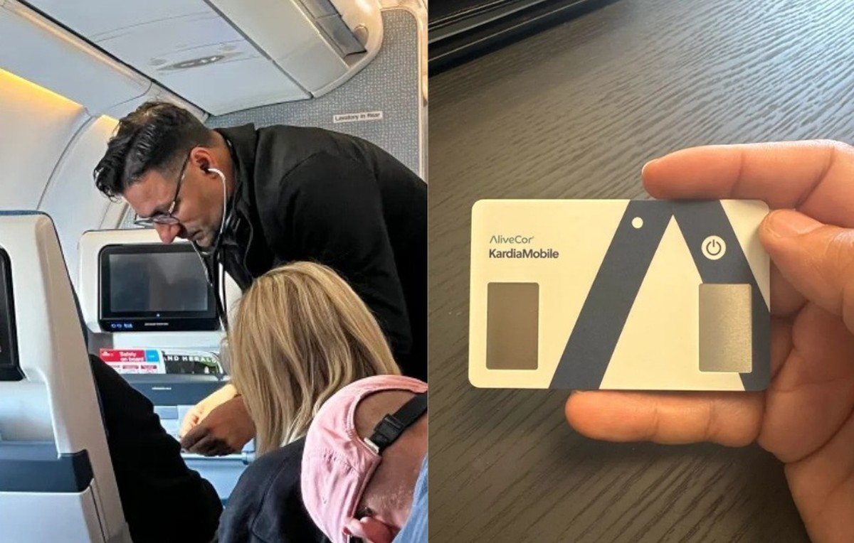 Médico utiliza equipamento inovador para salvar homem com sintomas cardíacos em voo