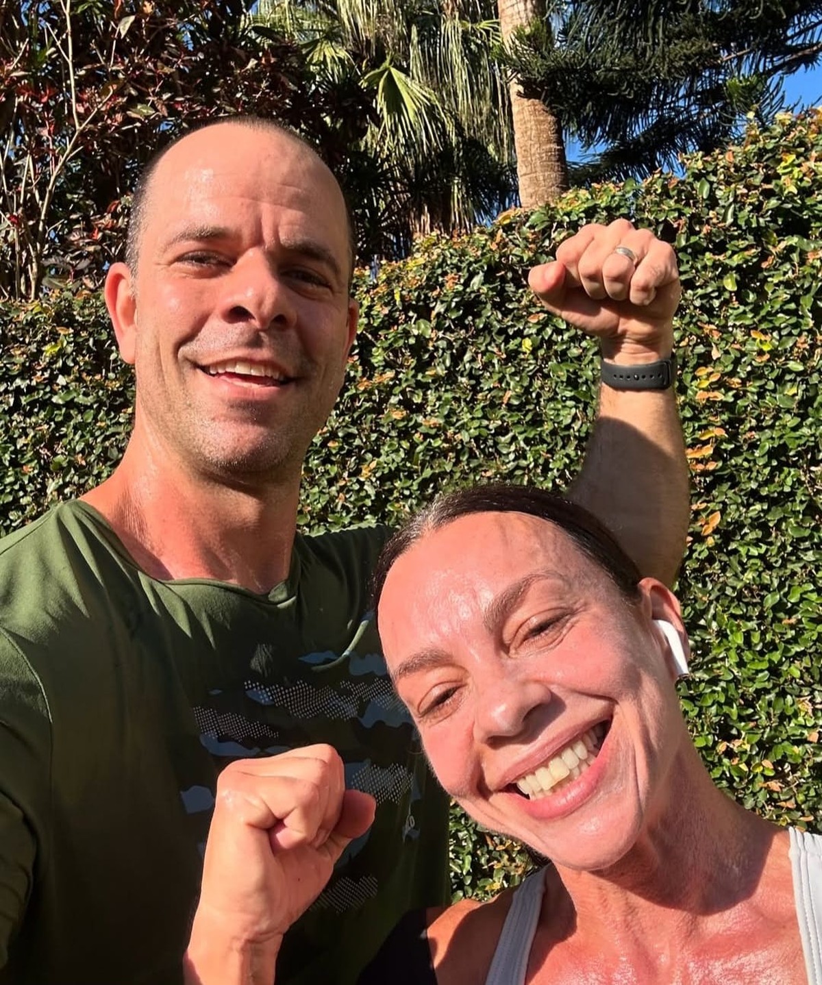 Hugo Baltazar e Carla Marins treinando. (Foto: Reprodução/ Instagram)