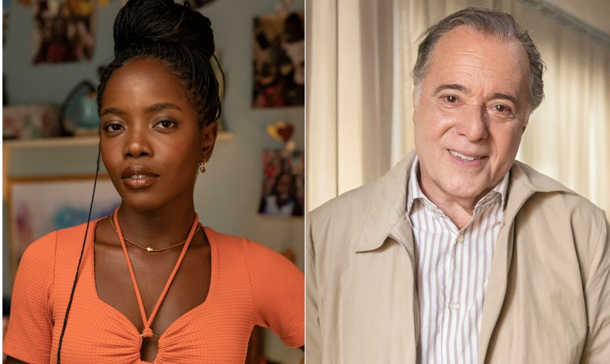 Clara Moneke como Leona; Tony Ramos como Abel (Foto: Manoella Mello/TV Globo e Leo Rosário)