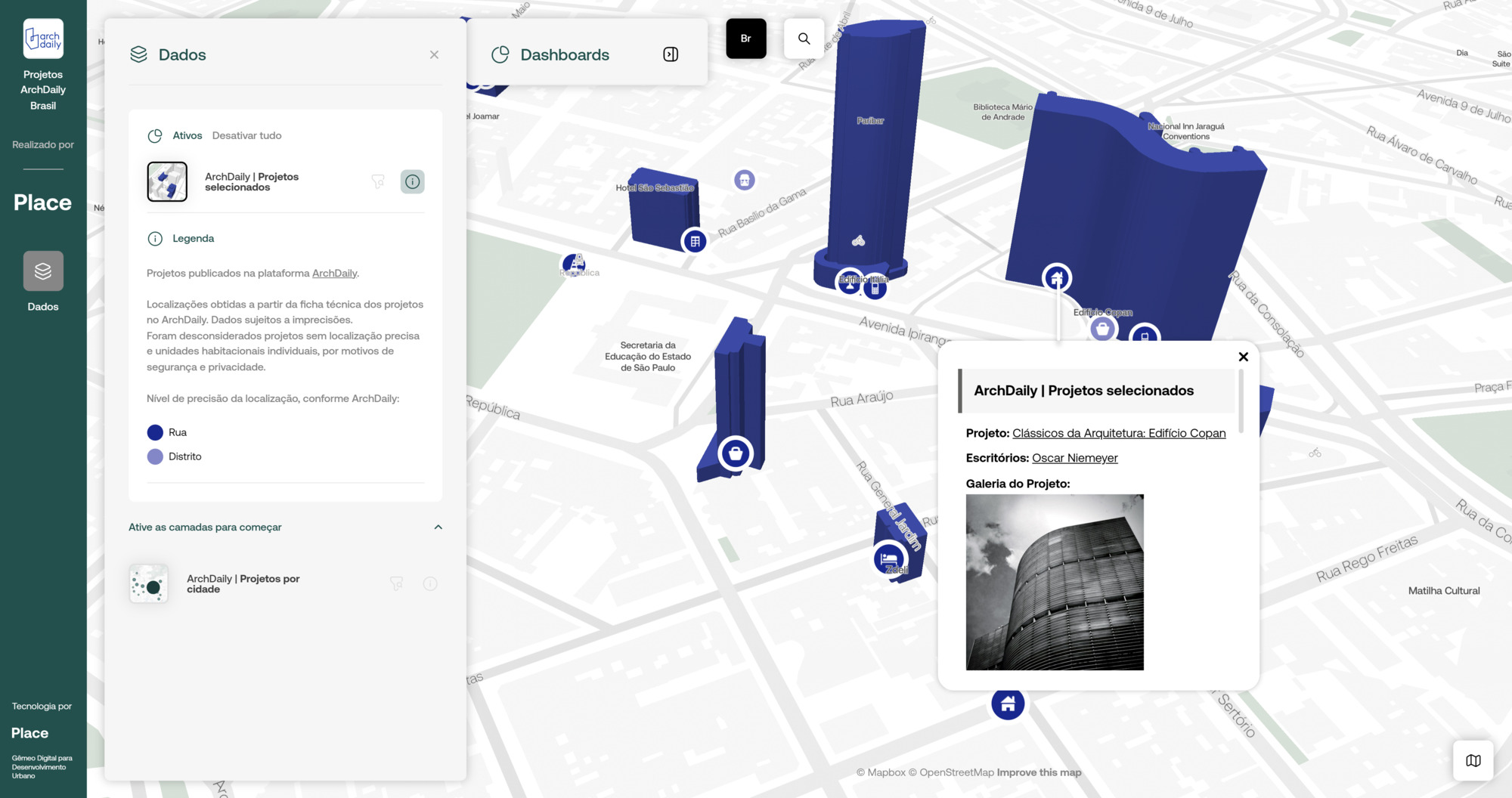 PLACE apresenta mapa interativo com todos os projetos do ArchDaily Brasil