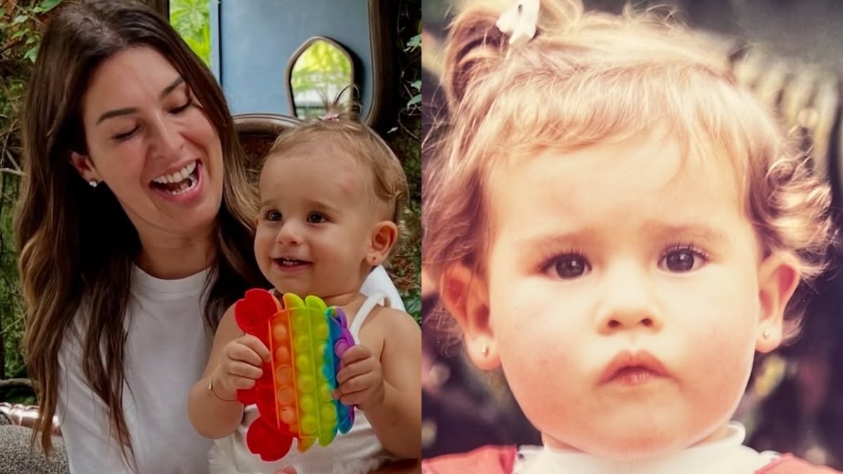 Fernanda Paes Leme resgatou foto da infância e surpreendeu com semelhança entre ela e a filha (Foto: Reprodução/Instagram)