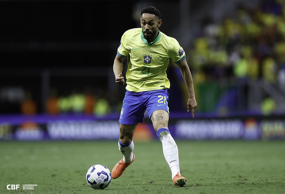 Matheus Cunha, atacante da Seleção Brasileira. (Foto: Rafael Ribeiro / CBF)