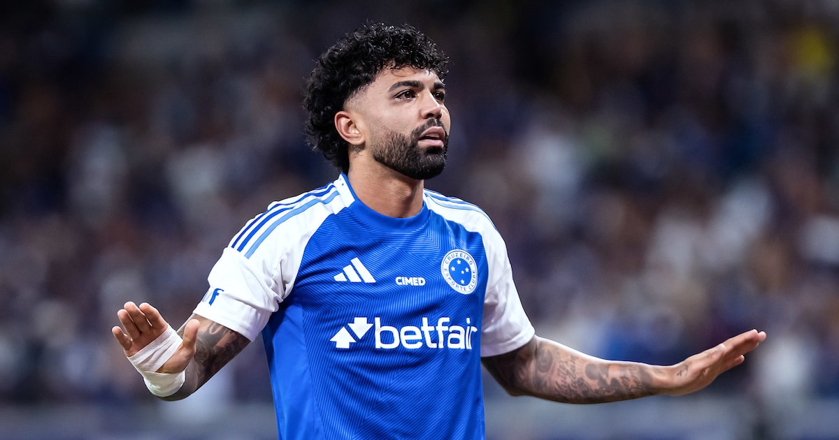 Gabigol comemora gol do Cruzeiro contra o Flamengo (Foto: Gustavo Aleixo)