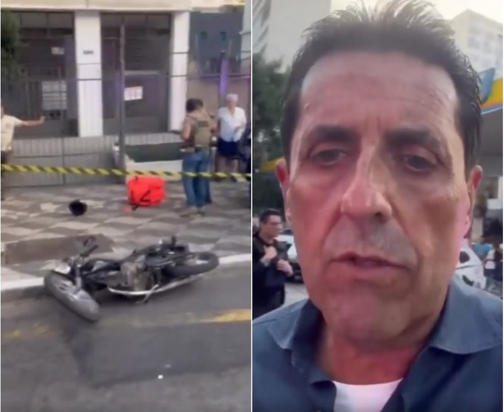 O deputado estadual delegado Olim (PP) no local do caso registrado neste sábado (26), na Avenida Angélica, Centro de São Paulo. (Foto: Reprodução/Instagram)