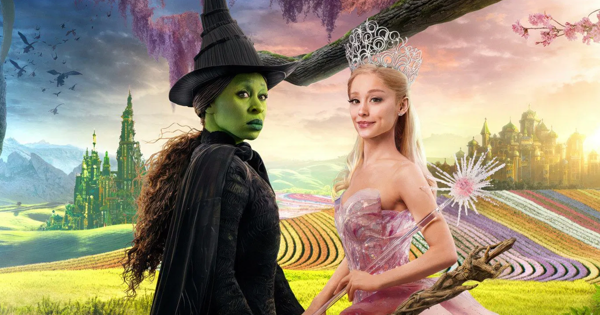 "Wicked: For Good ganha nova imagem oficial com sombras Glinda e Elphaba (Foto: Reprodução)"