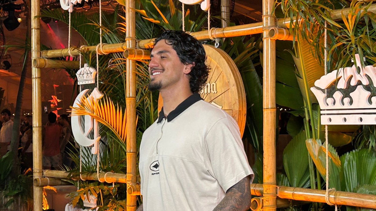 Gabriel Medina na área VIP do show de Lady Gaga em Copacabana (Foto: Giovanna Fraguito/VEJA)
