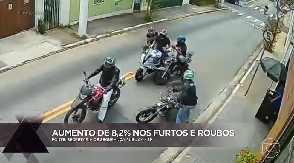 Fantástico apresenta raio-x inédito com o mapa dos roubos e furtos de moto em São Paulo (Foto: Reprodução/Fantástico)