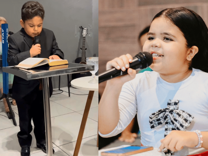 Moisés Andrade e Ester Souza fazem sucesso nas redes sociais com suas mensagens evangélicas. (Foto: Arquivo Pessoal)