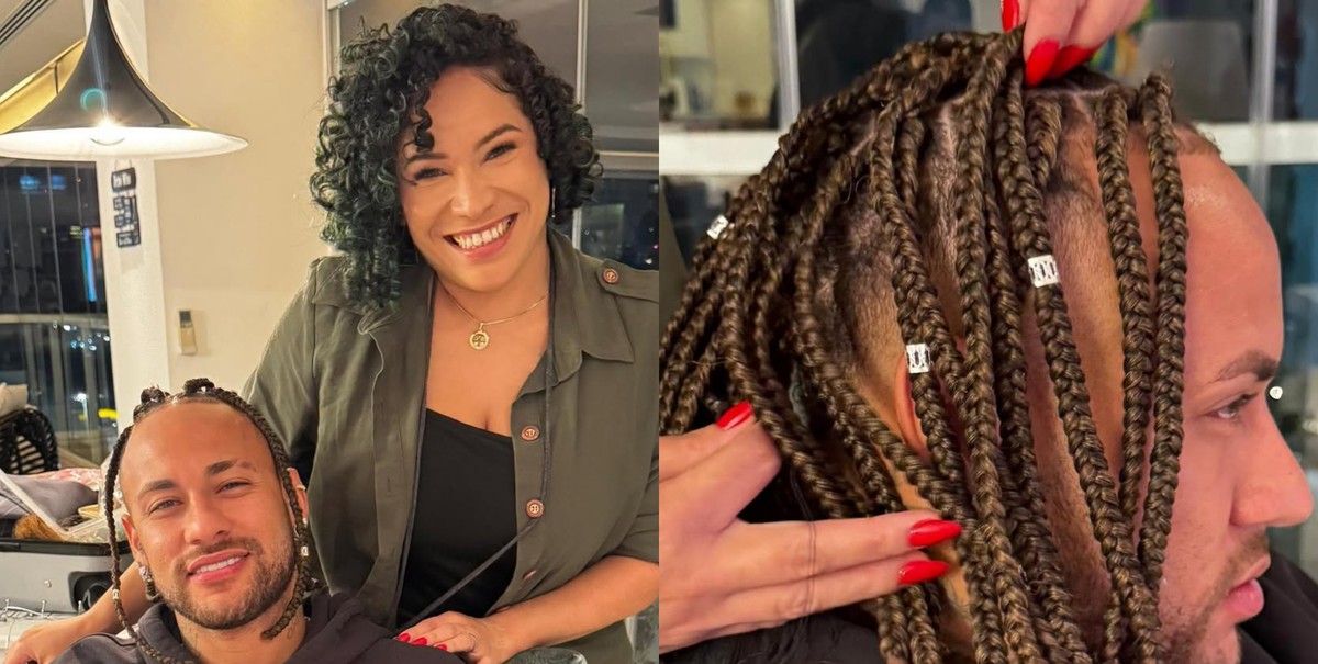 Trancista transforma visual de Neymar com novo penteado estiloso