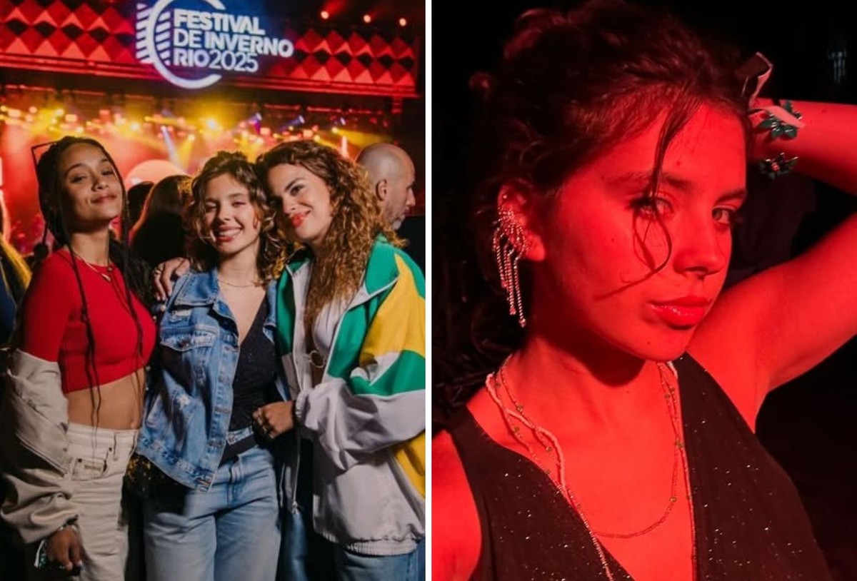 Flor Gil acompanha show de Caetano Veloso ao lado da namorada americana