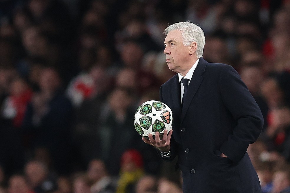 Carlo Ancelotti é o sonho do presidente da Confederação Brasileira de Futebol, Ednaldo Rodrigues (Foto: Catherine Ivill/Getty Images)