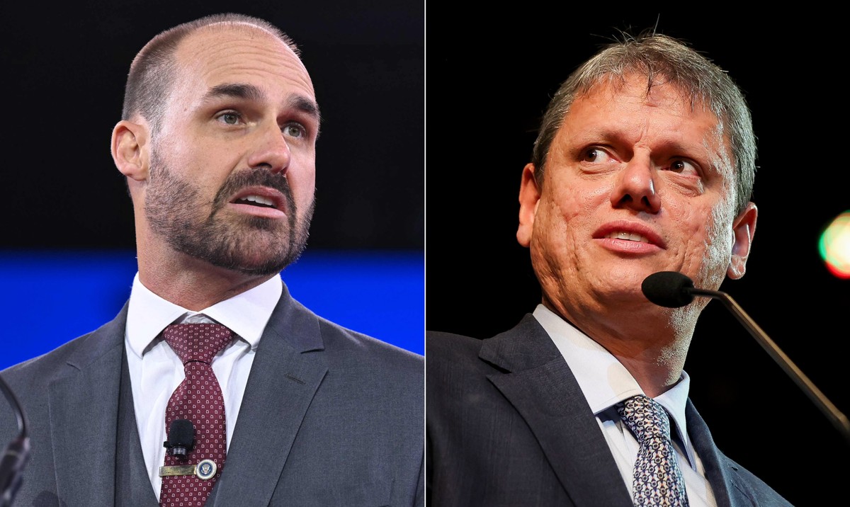 Eduardo Bolsonaro critica Tarcísio por apoio a Moraes em meio a tensões políticas