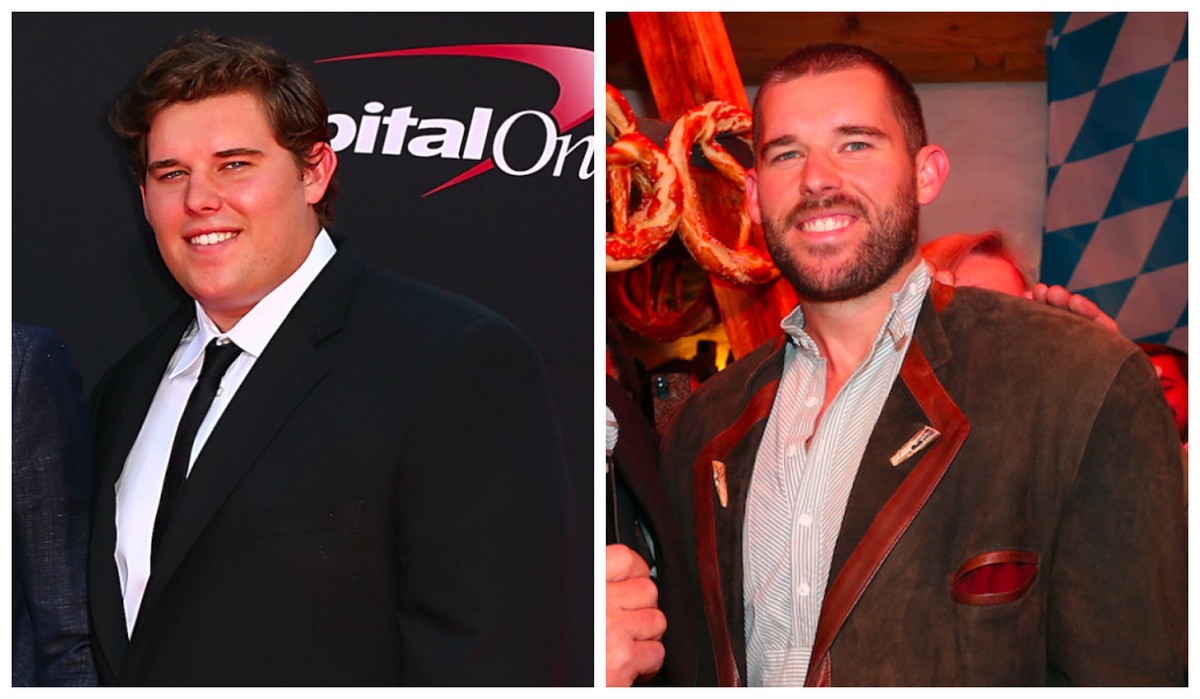 Christopher Schwarzenegger, antes e depois de seu emagrecimento (Foto: Getty Images)