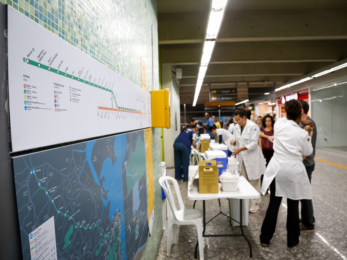 Vacinas de gripe e sarampo serão disponibilizadas em estações do metrô