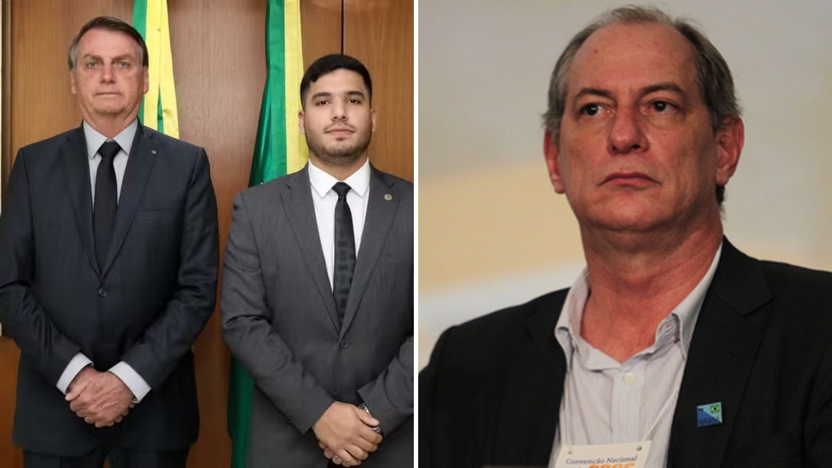 O ex-presidente Jair Bolsonaro e o deputado federal André Fernandes; o ex-ministro Ciro Gomes (Foto: Marcos Corrêa/Presidência e Ailton Freitas/Agência O Globo)