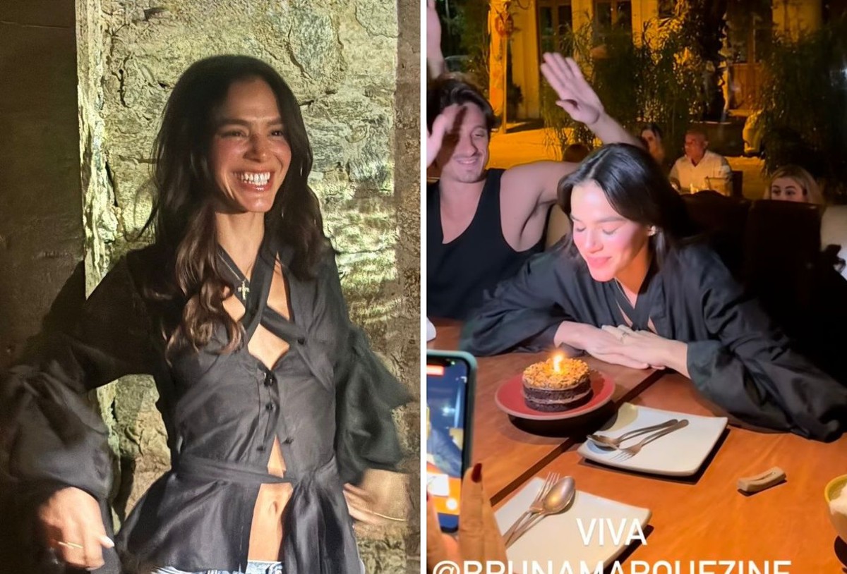 Bruna Marquezine brilha com look recortado em festa de aniversário de 30 anos