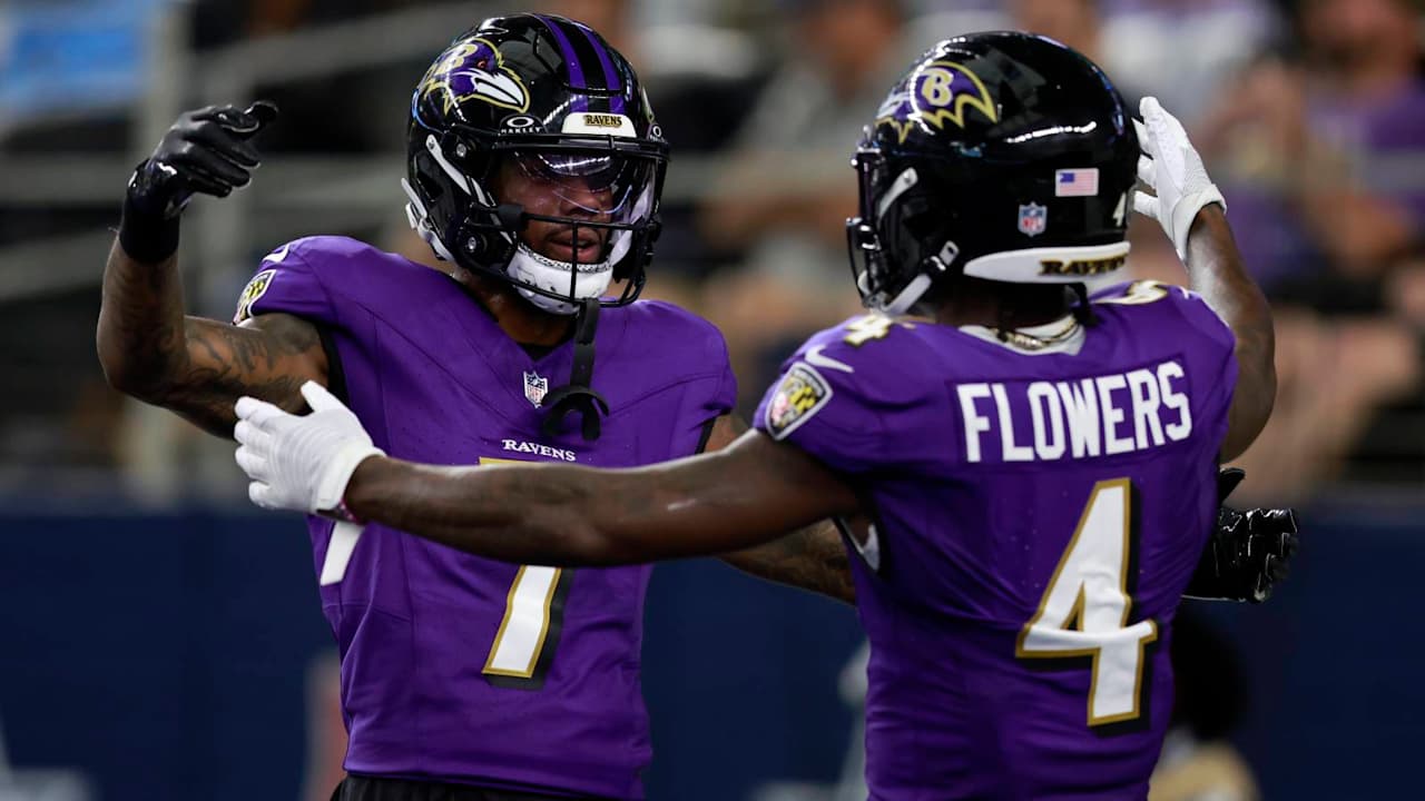 Rashod Bateman destaca potencial de Zay Flowers, mas metas dos Ravens são diferentes