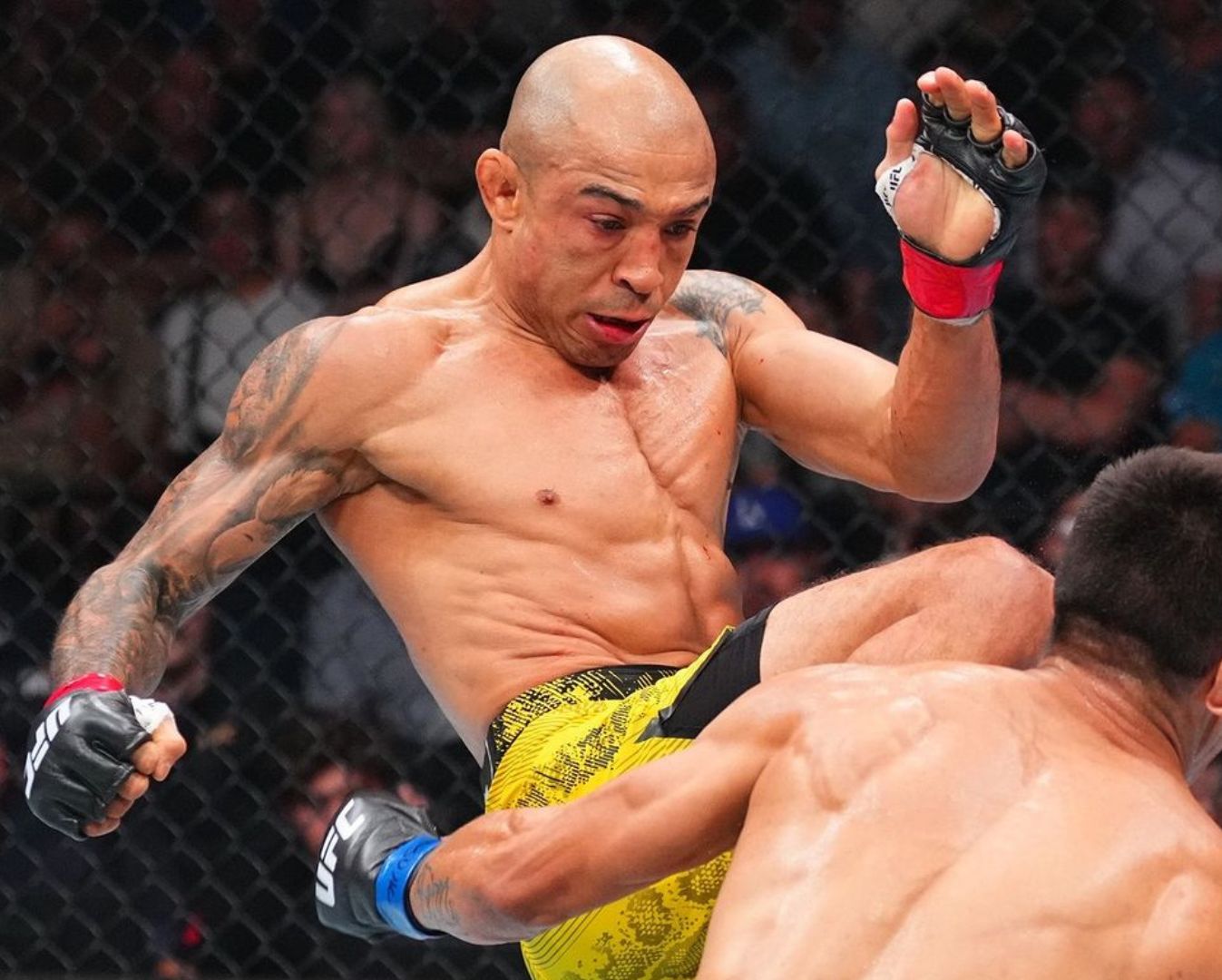 Belal Muhammad e Valentina Shevchenko defendem cinturões no UFC 315 (Foto: Montagem/SUPER LUTAS)