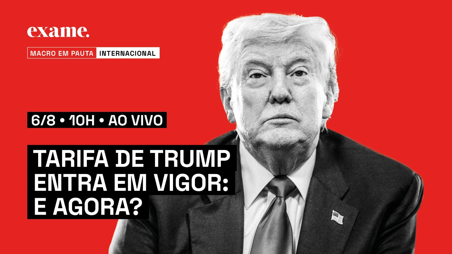 EXAME analisa impactos das tarifas de Trump em programa ao vivo nesta quarta-feira