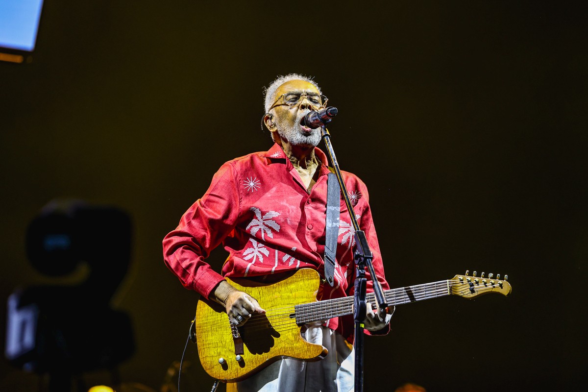 Gilberto Gil na turnê Tempo Rei. (Foto: Ednei Cunha / Ato Press / Agência O Globo)