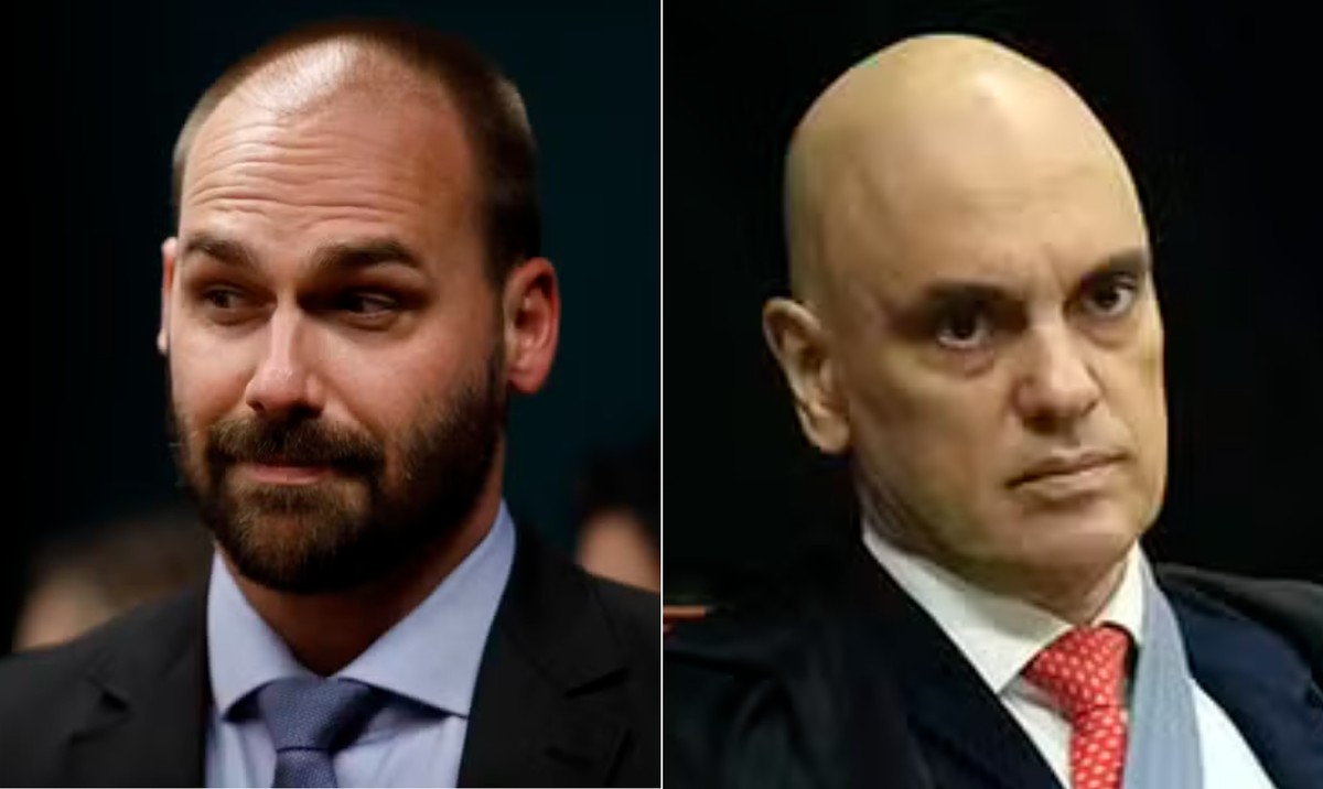 Moraes critica Eduardo Bolsonaro por tentativa de interferência em ação penal golpista