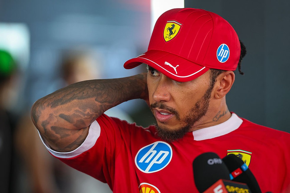 Lewis Hamilton foi o sexto colocado no GP da Espanha de Fórmula 1 em 2025. (Foto: Kym Illman/Getty Images)