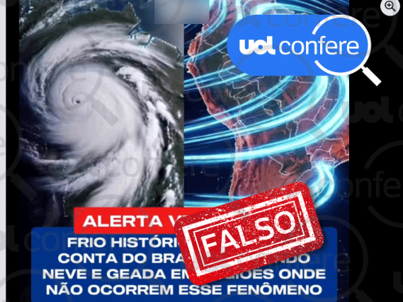 Alerta de 'frio histórico' no Brasil em 2025 é desmentido como falso