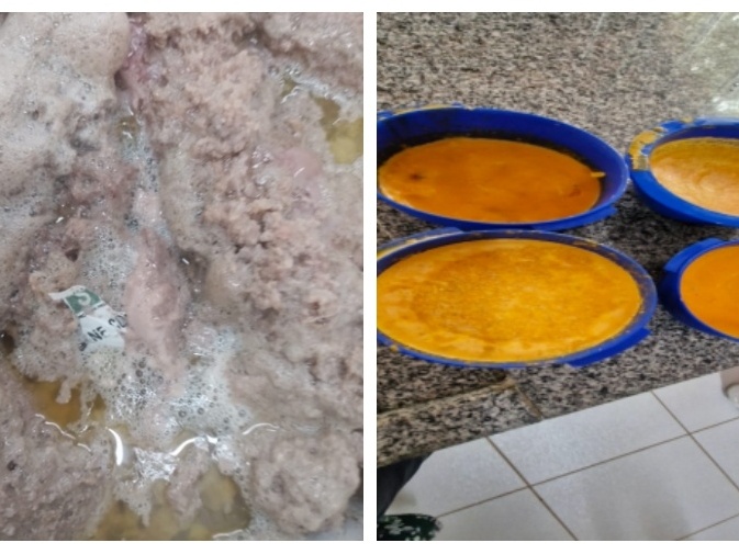 Escolas do DF oferecem merenda com carne contaminada por plástico e couro