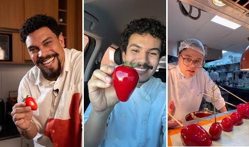 Morango do amor conquista paladares e gera lucros entre confeiteiros e amadores