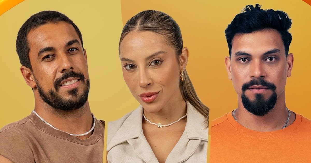Maike, Renata e Vinícius estão no Paredão no BBB 25 (Foto: @bbb via x)