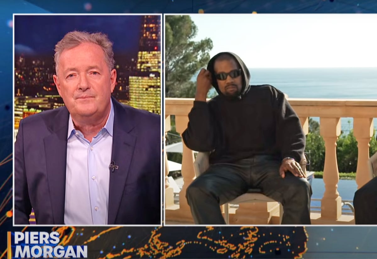 Kanye West saiu abruptamente de uma entrevista com Piers Morgan antes que a conversa realmente começasse. (Foto: Piers Morgan Uncensored)