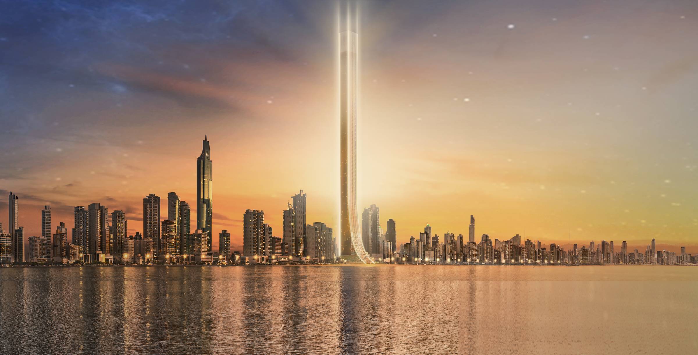 Instalado em Balneário Camboriú, o Senna Tower será um dos maiores prédios do mundo (Foto: Divulgação/FG Empreendimentos)