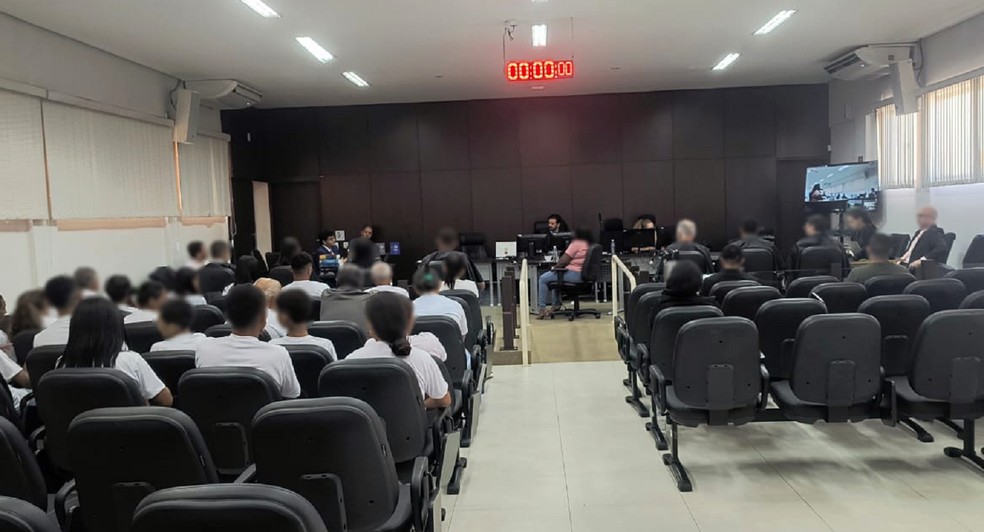 Audiência do Tribunal do Júri na Comarca de Colinas do Tocantins. (Foto: Divulgação/TJTO)