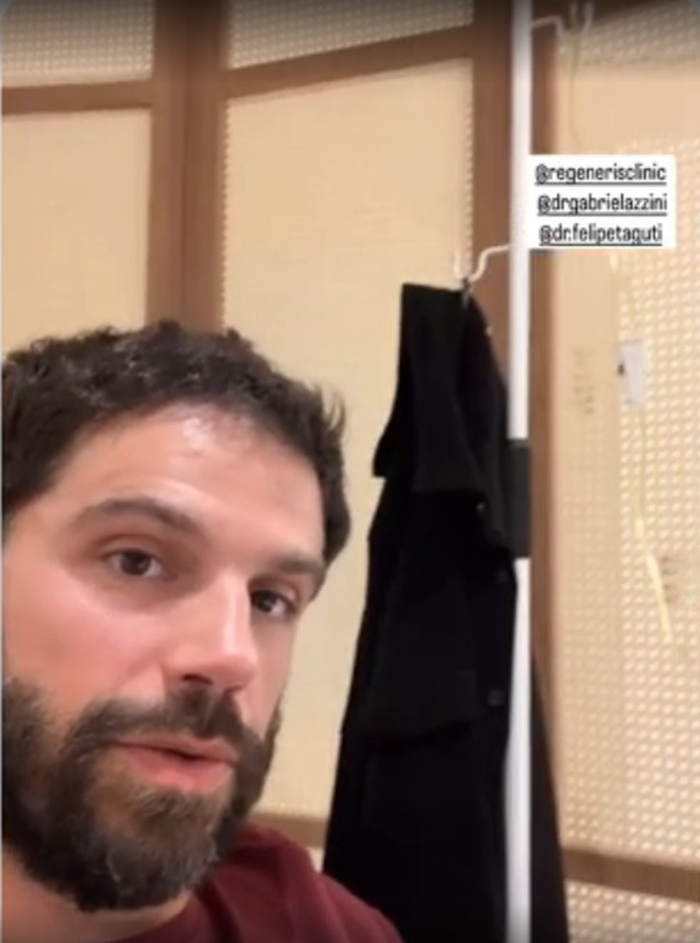 Duda recebe soro intravenoso antes de FMS 6 (Foto: Reprodução Instagram)