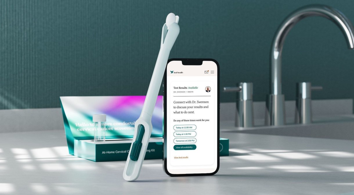 O Teal Wand, que será fornecido no kit de coleta domiciliar da Teal Health, exigirá receita médica nos EUA (Foto: Divulgação/Teal Health)