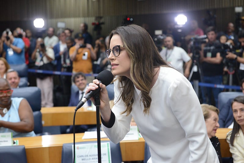 Vereadora Zoe Martinez (PL) durante sessão da Câmara de São Paulo (Foto: Rafaela Araújo/Rafaela Araújo/Folhapress)