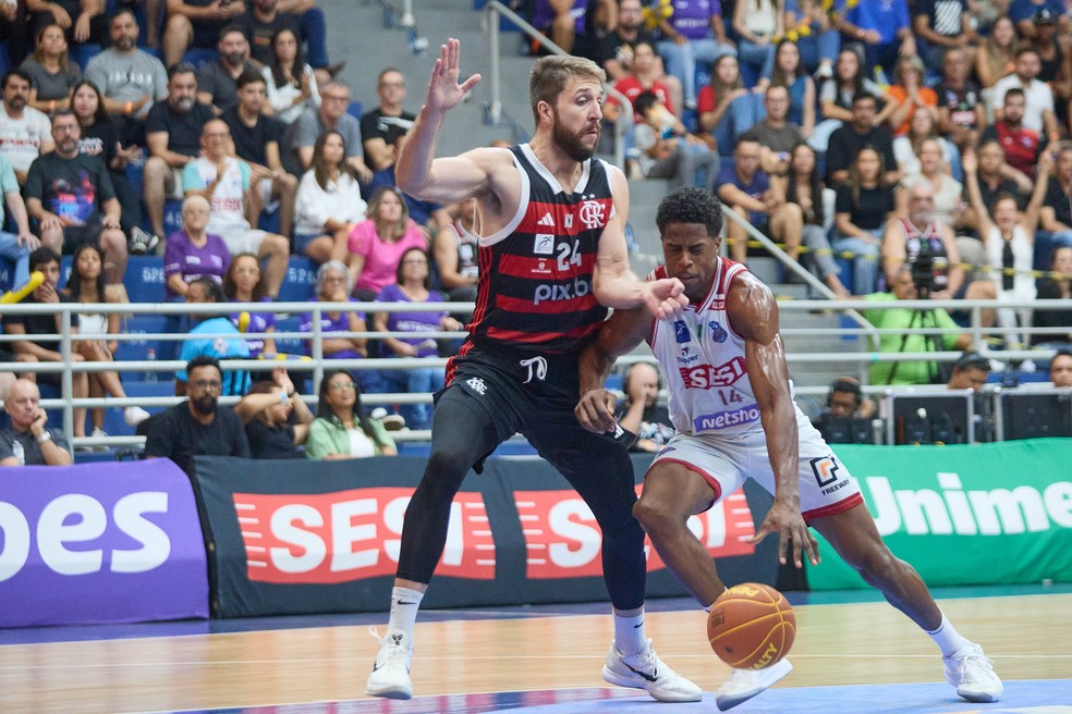 Flamengo dominou o placar o tempo todo e venceu o jogo 1 fora de casa contra Franca. (Foto: Marcos Limonti/Sesi Franca)