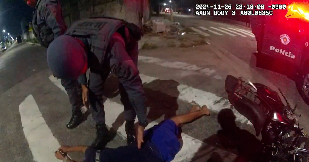 Câmeras corporais usadas por policiais militares mostram a ação que acabou com um jovem morto, na zona leste de São Paulo. (Foto: Defensoria Pública / Reprodução)