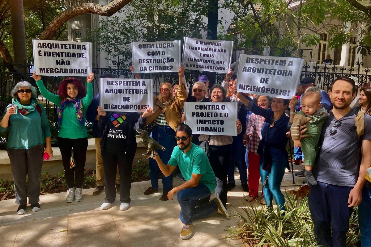 Moradores de Higienópolis protestam de forma leve contra novos empreendimentos imobiliários