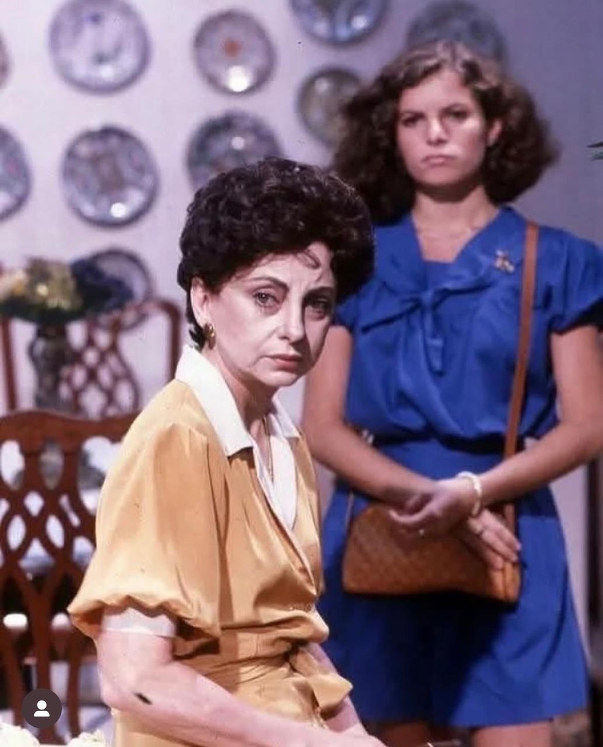 Beatriz Segall e Débora Bloch em 1988 (Foto: Reprodução / Instagram)