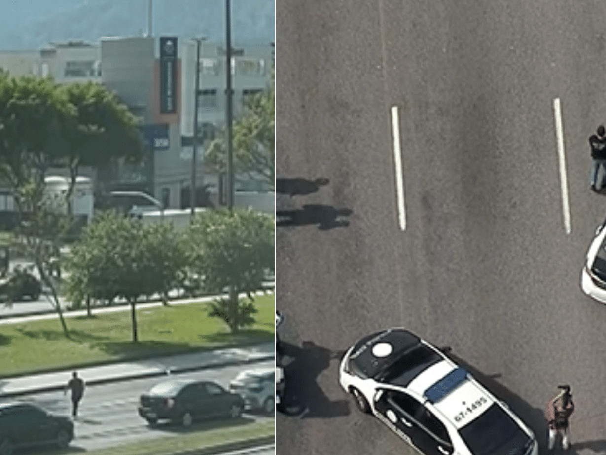 Porsche sofre ataque a tiros em avenida movimentada da Barra da Tijuca