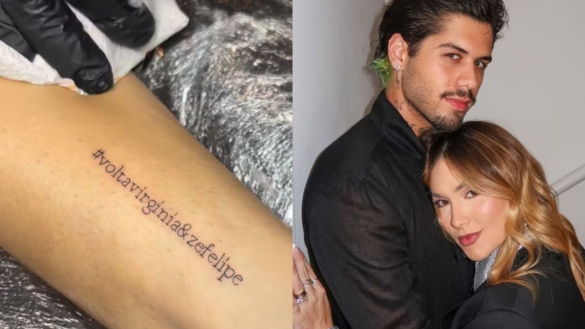 Fã tatua pedido de volta de Zé Felipe e Virgínia após separação do casal