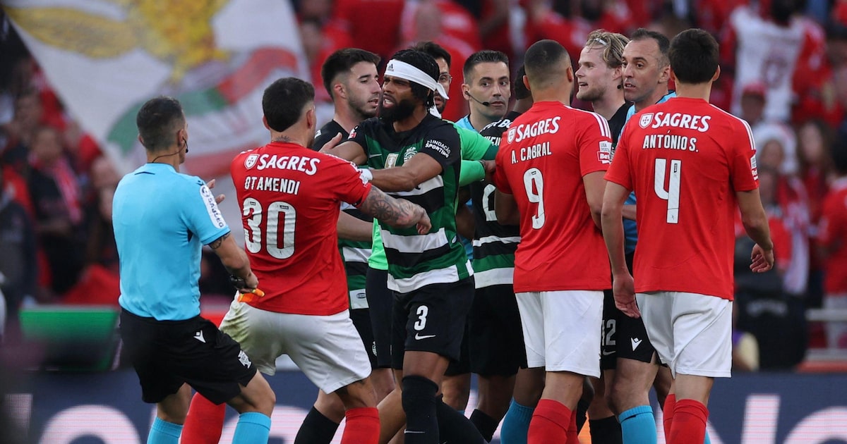 Sporting e Benfica brigam pelo título na última rodada do Campeonato Português. (Foto: Filipe Amorim/AFP)