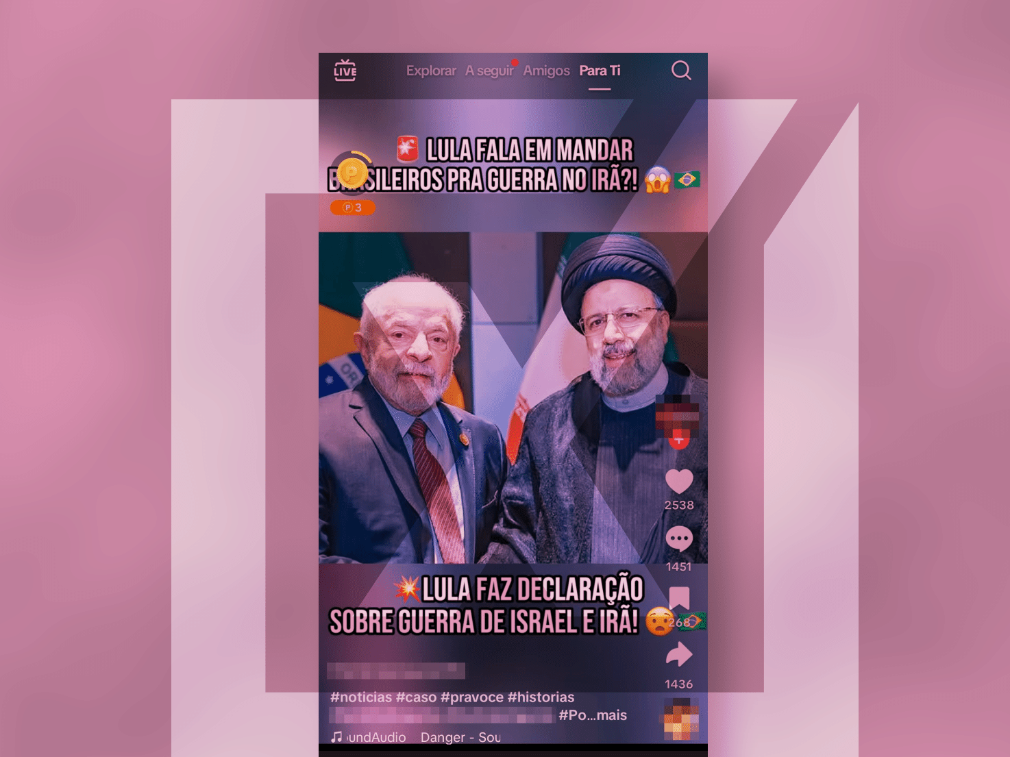 Lula desmente apoio ao Irã em guerra; vídeo foi gerado por inteligência artificial