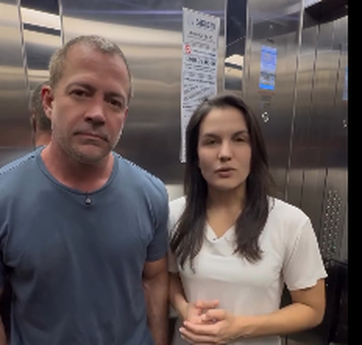 Malvino Salvador e Kyra Gracie ensinam defesa pessoal em vídeo viral de elevador