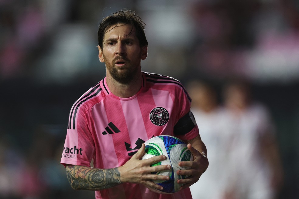 Lionel Messi, camisa 10 do Inter Miami (Foto: Brennan Asplen / AFP)