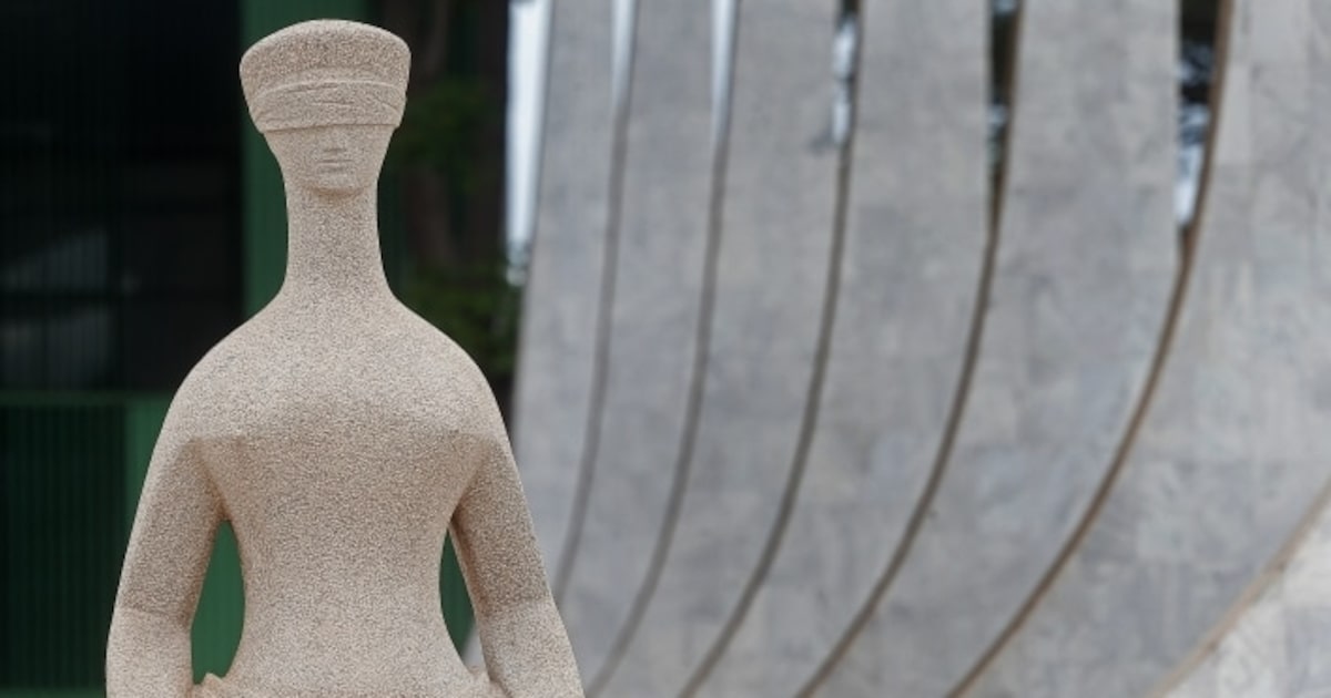 Estátua da Justiça, em frente ao Supremo Tribunal Federal; caso foi julgado em plenário virtual (Foto: Dida Sampaio / Estadão)