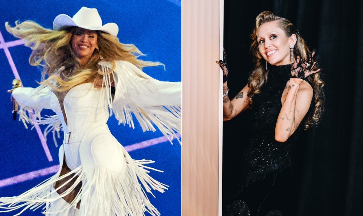 Beyoncé e Miley Cyrus encantam público com dueto surpresa em show em Paris