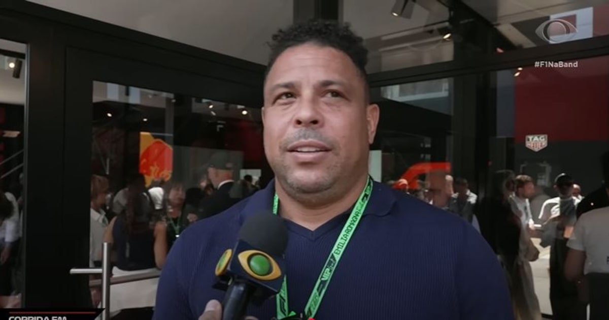 Ronaldo ataca a Confederação Brasileira de Futebol durante prova da Fórmula 1: 'Farinha do mesmo saco'. (Foto: Reprodução/Youtube Esporte na Band)