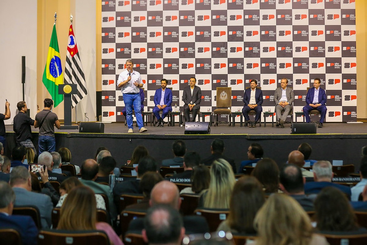 Governador de São Paulo em evento nesta quarta-feira. (Foto: Marcelo S. Camargo / Governo do Estado de SP)